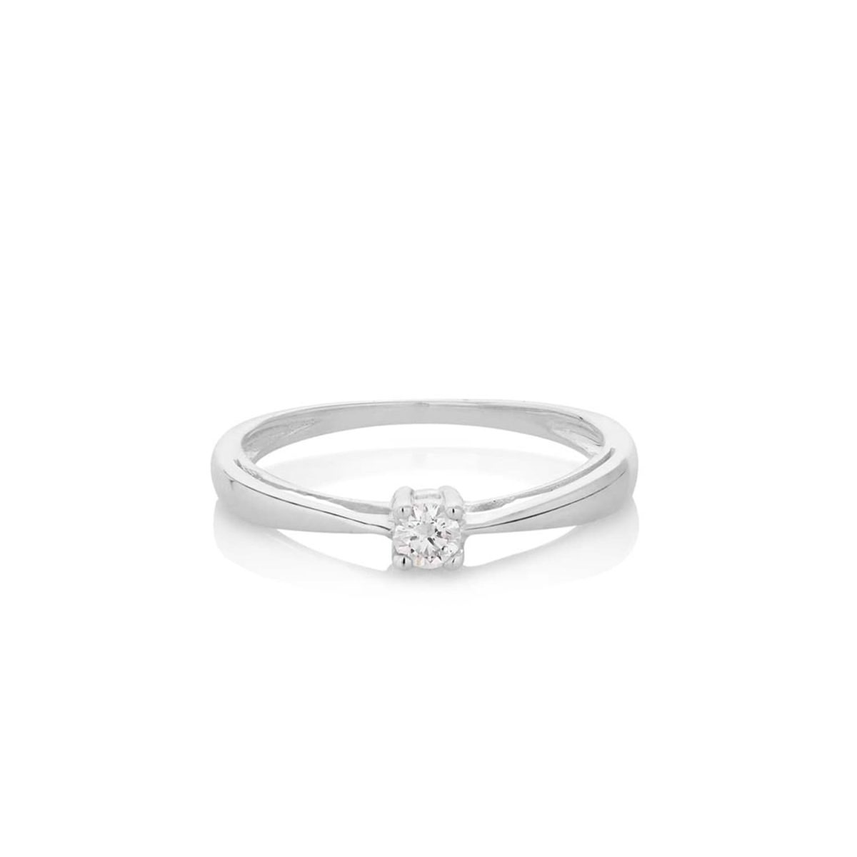 Anillo Grace Anillo de oro blanco de 18K con un diamante de 0,09ct talla brillante.