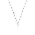 Collar Grace Collar de oro blanco de 18K con un diamante de 0,10ct talla brillante.