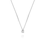 Collar Grace Collar de oro blanco de 18K con un diamante de 0,10ct talla brillante.