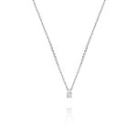 Collar Grace Collar de oro blanco de 18K con un diamante de 0,10ct talla brillante.