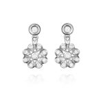 Pendientes Ensemble Pendientes de oro blanco de 18K compuestos de dos partes que nos ofrece una doble versión día-noche con 0,97ct de diamantes talla brillante.