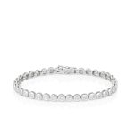 Pulsera Classic Pulsera de oro blanco de 18K adornada con 0,75ct de diamantes talla brillante.