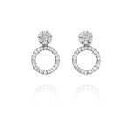 Pendientes NEW ENSEMBLE Pendientes de oro blanco de 18K compuestos de dos partes que nos ofrece una triple versión con 0,47ct de diamantes talla brillante.