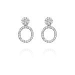 Pendientes NEW ENSEMBLE Pendientes de oro blanco de 18K compuestos de dos partes que nos ofrece una triple versión con 0,47ct de diamantes talla brillante.