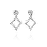 Pendientes NEW ENSEMBLE Pendientes de oro blanco de 18K compuestos de dos partes que nos ofrece una triple versión con 0,51ct de diamantes talla brillante.