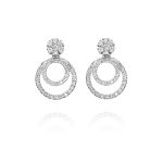 Pendientes NEW ENSEMBLE Pendientes de oro blanco de 18K compuestos de dos partes que nos ofrece una triple versión con 0,53ct de diamantes talla brillante.