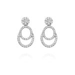Pendientes NEW ENSEMBLE Pendientes de oro blanco de 18K compuestos de dos partes que nos ofrece una triple versión con 0,53ct de diamantes talla brillante.