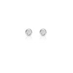 Pendientes Classic Pendientes de oro blanco de 18K adornados con 0,10ct de diamantes talla brillante.