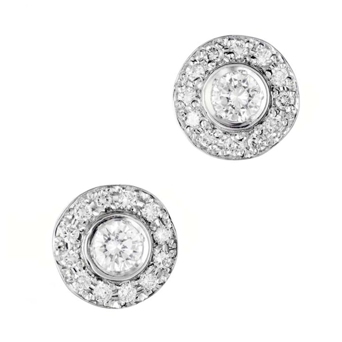 Pendientes Wedding Pendientes de oro blanco de 18K adornados con 0,60ct de diamantes talla brillante.